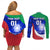 Custom Italy Rugby Couples Matching Off Shoulder Short Dress and Long Sleeve Button Shirts Forza Azzurri 2023 World Cup - Wonder Print Shop