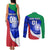 Custom Italy Rugby Couples Matching Tank Maxi Dress and Long Sleeve Button Shirts Forza Azzurri 2023 World Cup - Wonder Print Shop