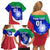 Custom Italy Rugby Family Matching Off Shoulder Short Dress and Hawaiian Shirt Forza Azzurri 2023 World Cup - Wonder Print Shop