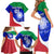 Custom Italy Rugby Family Matching Short Sleeve Bodycon Dress and Hawaiian Shirt Forza Azzurri 2023 World Cup - Wonder Print Shop