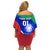 Custom Italy Rugby Off Shoulder Short Dress Forza Azzurri 2023 World Cup - Wonder Print Shop