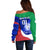 Custom Italy Rugby Off Shoulder Sweater Forza Azzurri 2023 World Cup - Wonder Print Shop