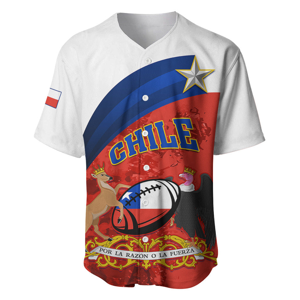 Chile Rugby Baseball Jersey The Condors Go 2023 World Cup - Wonder Print Shop