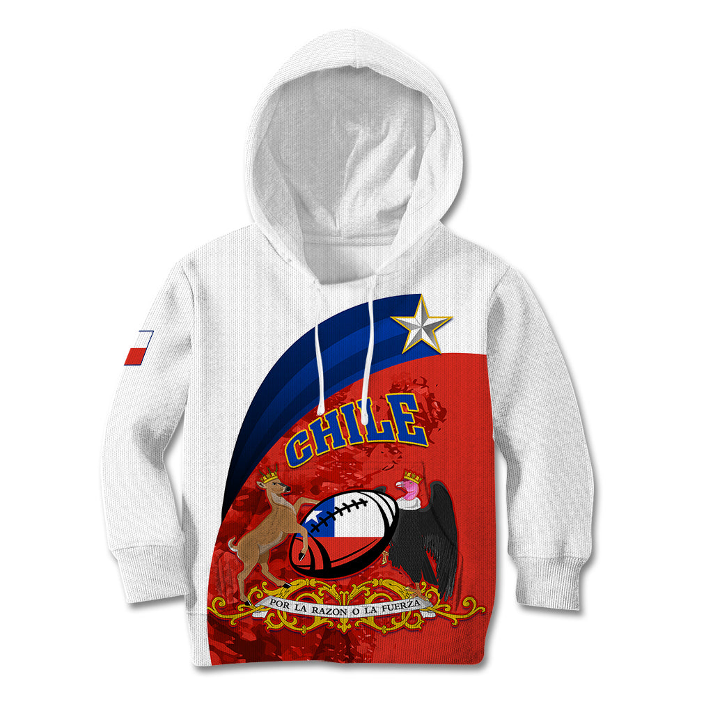 Chile Rugby Kid Hoodie The Condors Go 2023 World Cup - Wonder Print Shop