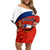 Chile Rugby Off Shoulder Short Dress The Condors Go 2023 World Cup - Wonder Print Shop