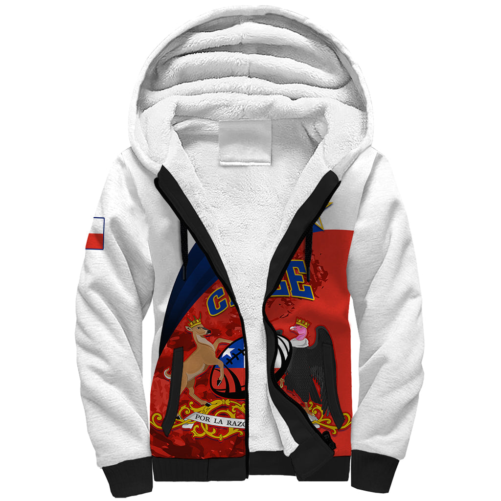 Chile Rugby Sherpa Hoodie The Condors Go 2023 World Cup - Wonder Print Shop