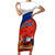 Chile Rugby Short Sleeve Bodycon Dress The Condors Go 2023 World Cup - Wonder Print Shop