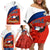 Custom Chile Rugby Family Matching Off Shoulder Short Dress and Hawaiian Shirt The Condors Go 2023 World Cup - Wonder Print Shop