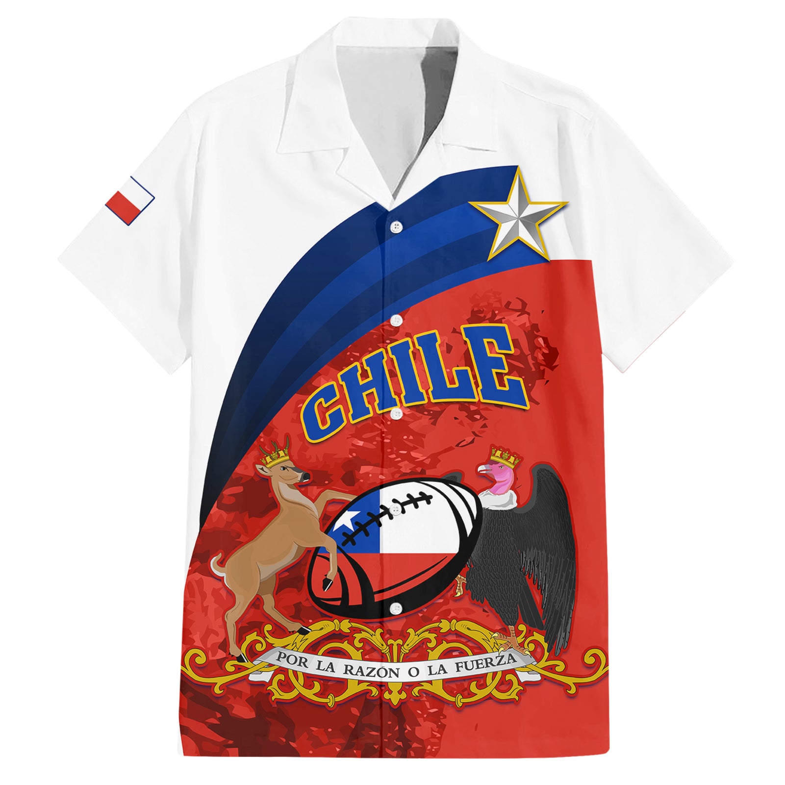 Custom Chile Rugby Hawaiian Shirt The Condors Go 2023 World Cup - Wonder Print Shop