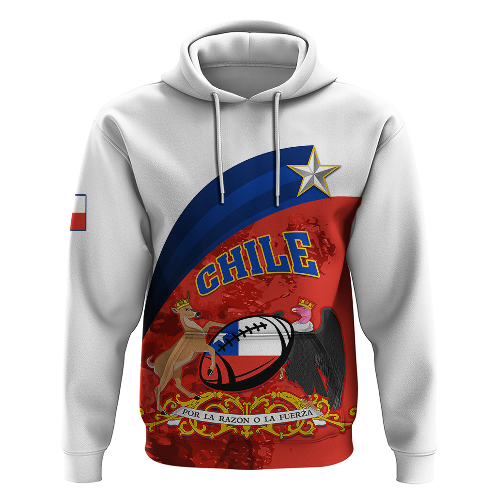 Custom Chile Rugby Hoodie The Condors Go 2023 World Cup - Wonder Print Shop