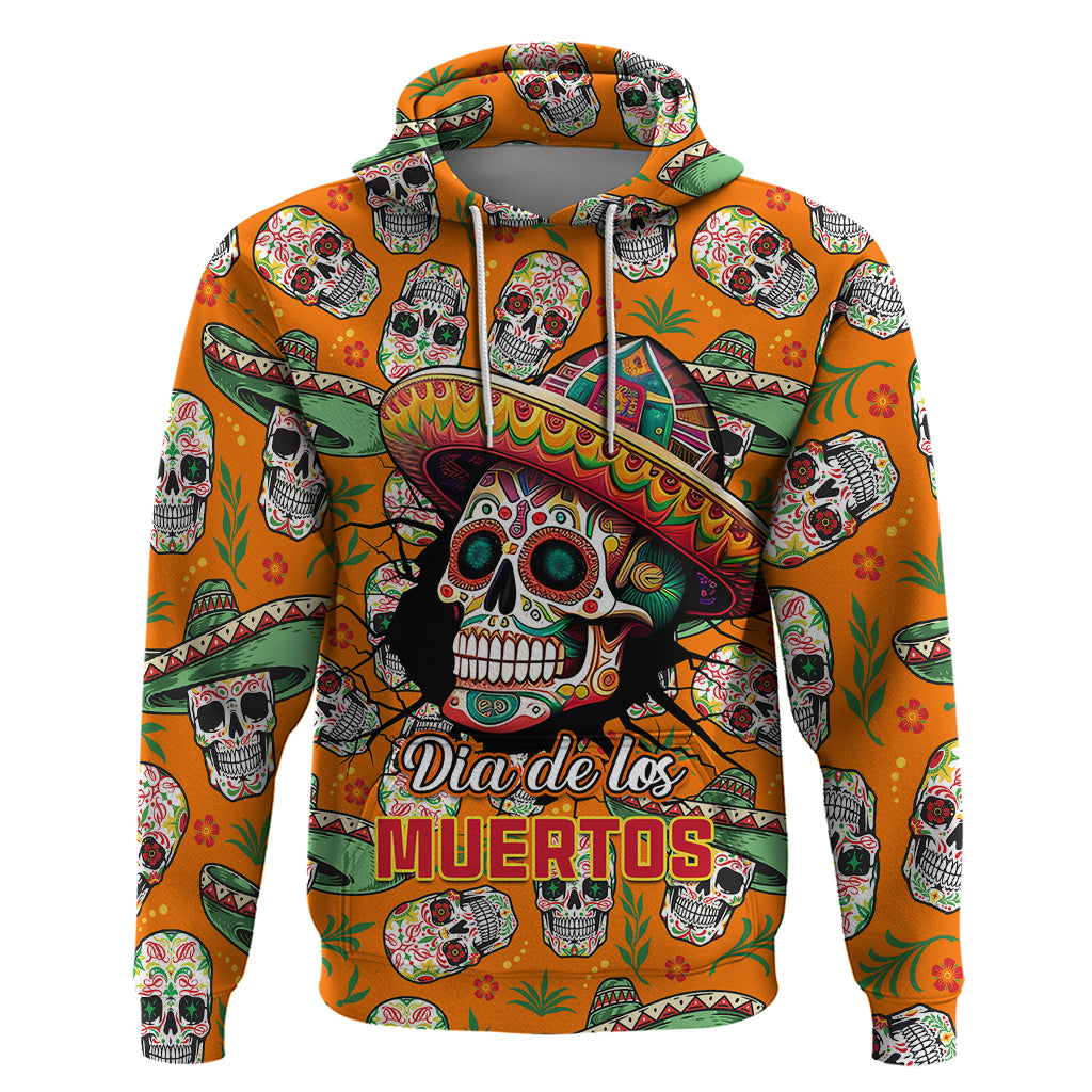 Personalised Day Of The Dead Hoodie Sugar Skull Dia de los Muertos - Wonder Print Shop