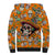 Personalised Day Of The Dead Sherpa Hoodie Sugar Skull Dia de los Muertos - Wonder Print Shop