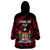 Fiji Rugby Wearable Blanket Hoodie Flying Fijians Red Palm Tree Version - Wonder Print Shop