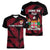 Fiji Rugby Women V Neck T Shirt Flying Fijians Red Palm Tree Version - Wonder Print Shop