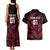 Custom Fiji Rugby Couples Matching Tank Maxi Dress and Hawaiian Shirt Flying Fijians Red Palm Tree Version - Wonder Print Shop