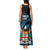 Fiji Rugby Tank Maxi Dress Flying Fijians Blue Palm Tree Version - Wonder Print Shop