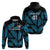 Custom Fiji Rugby Hoodie Flying Fijians Blue Palm Tree Version - Wonder Print Shop