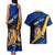 Personalised Barbados Independence Day Couples Matching Tank Maxi Dress and Hawaiian Shirt Barbadian Coat Of Arms Special Version - Wonder Print Shop