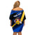 Personalised Barbados Independence Day Family Matching Off Shoulder Short Dress and Hawaiian Shirt Barbadian Coat Of Arms Special Version - Wonder Print Shop