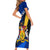 Personalised Barbados Independence Day Family Matching Short Sleeve Bodycon Dress and Hawaiian Shirt Barbadian Coat Of Arms Special Version - Wonder Print Shop