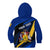 Personalised Barbados Independence Day Kid Hoodie Barbadian Coat Of Arms Special Version - Wonder Print Shop