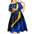 Personalised Barbados Independence Day Kid Short Sleeve Dress Barbadian Coat Of Arms Special Version - Wonder Print Shop