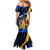 Personalised Barbados Independence Day Mermaid Dress Barbadian Coat Of Arms Special Version - Wonder Print Shop