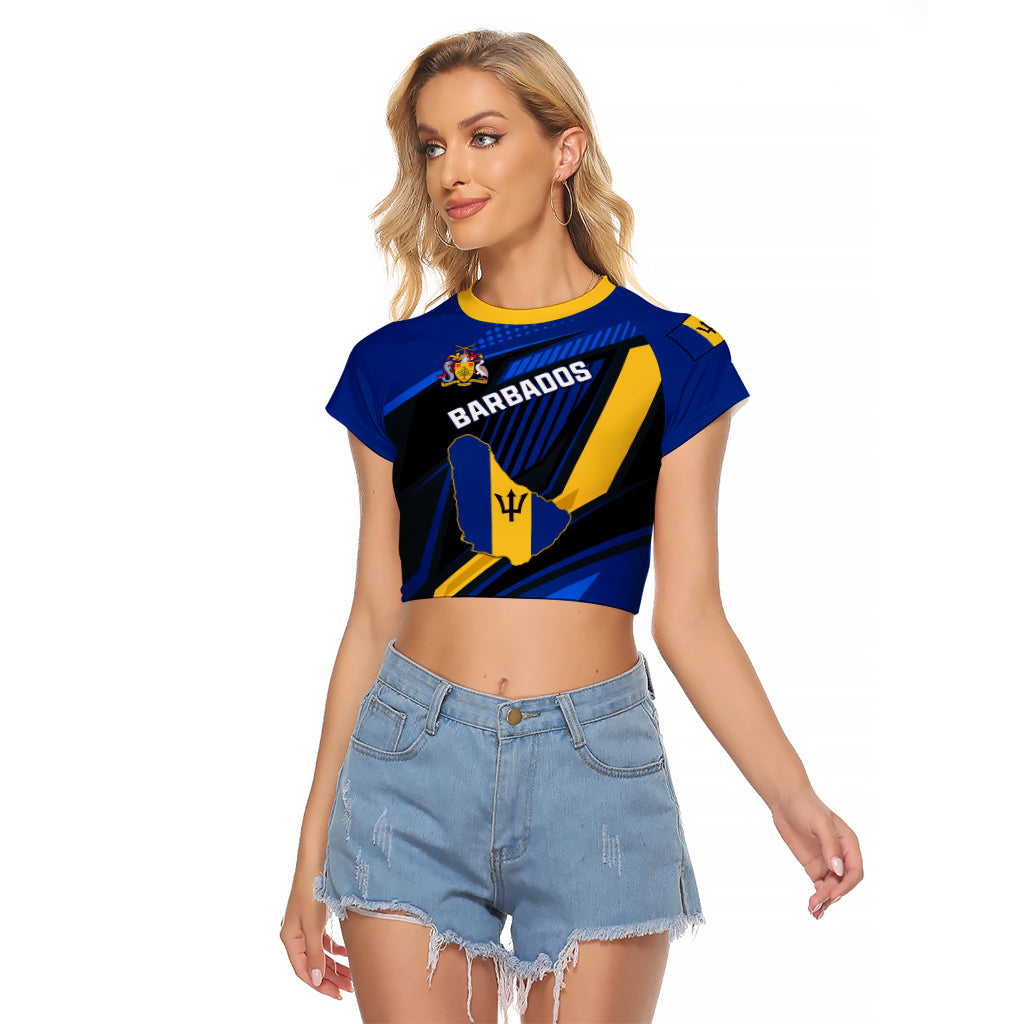 personalised-barbados-independence-day-raglan-cropped-t-shirt-barbadian-coat-of-arms-special-version