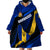 Personalised Barbados Independence Day Wearable Blanket Hoodie Barbadian Coat Of Arms Special Version - Wonder Print Shop