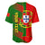 Personalised Portugal Independence Day Baseball Jersey Portuguesa Map Flag Style - Wonder Print Shop