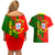 Personalised Portugal Independence Day Couples Matching Off Shoulder Short Dress and Hawaiian Shirt Portuguesa Map Flag Style - Wonder Print Shop