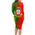 Personalised Portugal Independence Day Long Sleeve Bodycon Dress Portuguesa Map Flag Style - Wonder Print Shop