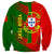 Personalised Portugal Independence Day Sweatshirt Portuguesa Map Flag Style - Wonder Print Shop