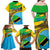 Personalised Tanzania Independence Day Family Matching Off Shoulder Maxi Dress and Hawaiian Shirt Tanzanian Coat Of Arms African Pattern - Wonder Print Shop