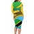 Personalised Tanzania Independence Day Long Sleeve Bodycon Dress Tanzanian Coat Of Arms African Pattern - Wonder Print Shop