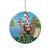 Hawaii Christmas Santa Claus Ceramic Ornament Mele Kalikimaka Tropical Beach - Wonder Print Shop