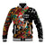 South Africa Christmas Baseball Jacket Black Santa Claus Riding Springbok - Wonder Print Shop