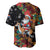 South Africa Christmas Baseball Jersey Black Santa Claus Riding Springbok - Wonder Print Shop