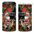 South Africa Christmas 4 in 1 Can Cooler Tumbler Black Santa Claus Riding Springbok - Wonder Print Shop