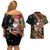 South Africa Christmas Couples Matching Off Shoulder Short Dress and Hawaiian Shirt Black Santa Claus Riding Springbok - Wonder Print Shop