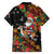 South Africa Christmas Family Matching Puletasi and Hawaiian Shirt Black Santa Claus Riding Springbok - Wonder Print Shop