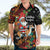 South Africa Christmas Hawaiian Shirt Black Santa Claus Riding Springbok - Wonder Print Shop