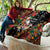 South Africa Christmas Quilt Black Santa Claus Riding Springbok