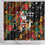 South Africa Christmas Shower Curtain Black Santa Claus Riding Springbok