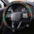 South Africa Christmas Steering Wheel Cover Black Santa Claus Riding Springbok