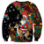 South Africa Christmas Sweatshirt Black Santa Claus Riding Springbok - Wonder Print Shop