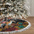 South Africa Christmas Tree Skirt Black Santa Claus Riding Springbok