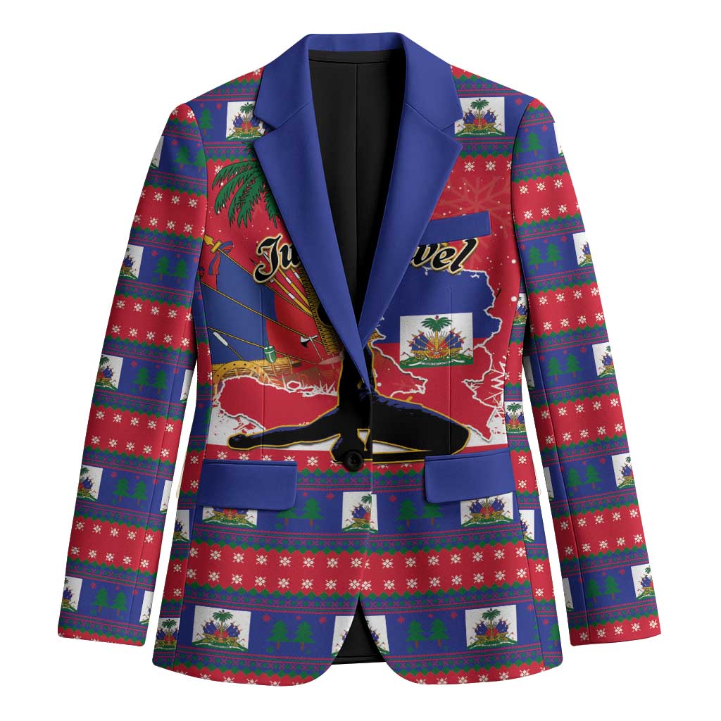 Personalized Ayiti Jwaye Nwel Blazer Haiti Merry Christmas - Wonder Print Shop