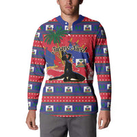Personalized Ayiti Jwaye Nwel Button Sweatshirt Haiti Merry Christmas - Wonder Print Shop