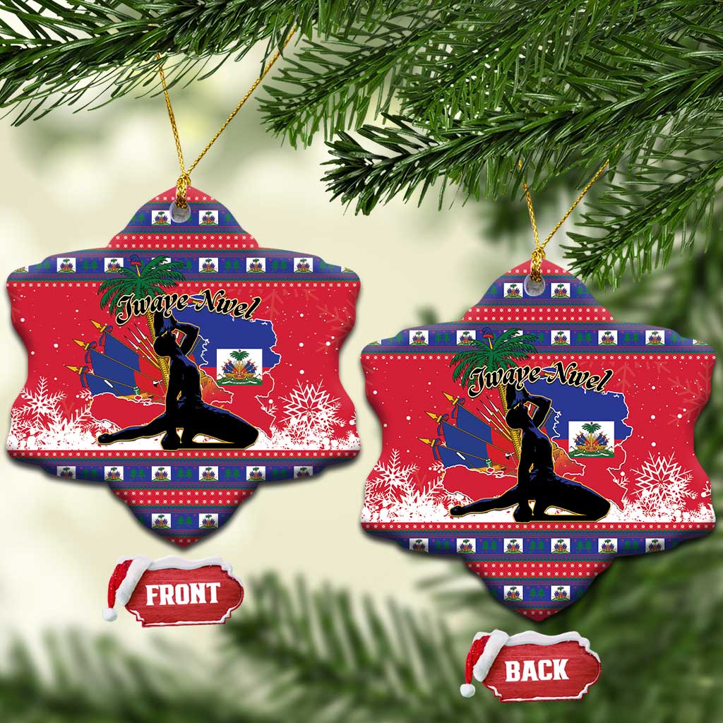 Ayiti Jwaye Nwel Ceramic Ornament Haiti Merry Christmas - Wonder Print Shop